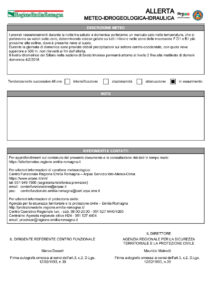 Allerta Meteo (gialla) - possibili formazioni di ghiaccio