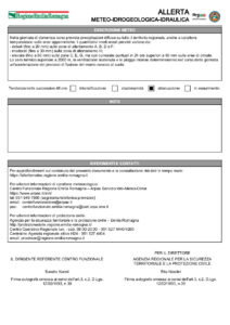 Allerta arancione - forti piogge
