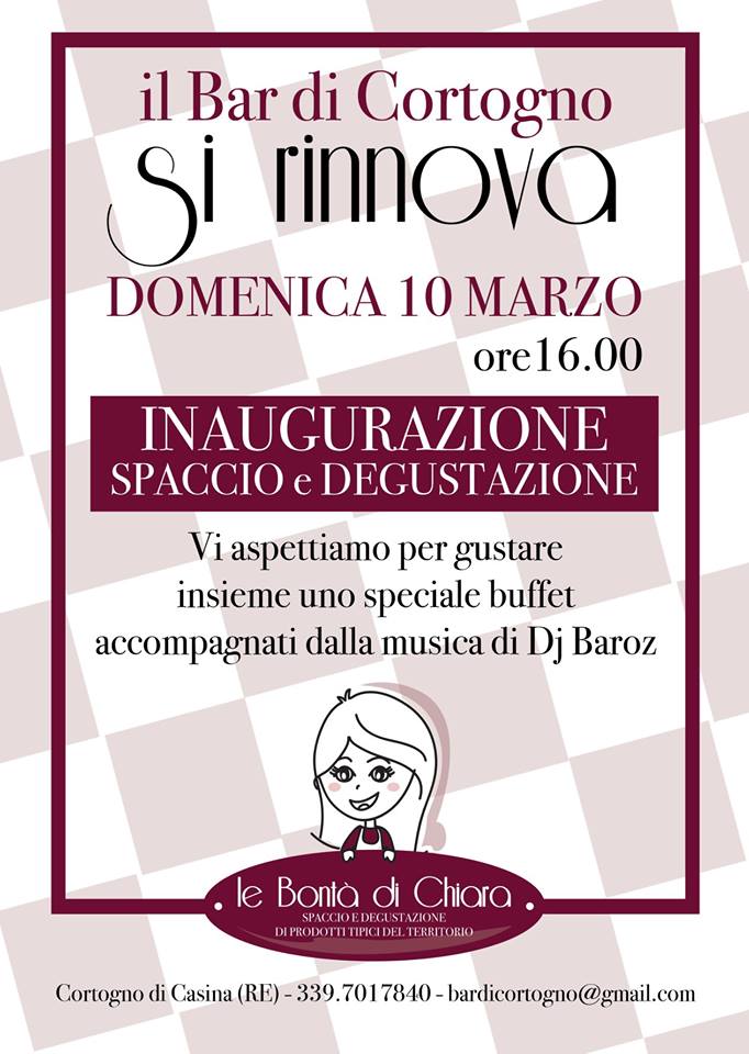 Il bar di Cortogno si rinnova