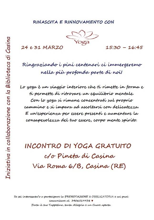 Incontro di Yoga gratuito