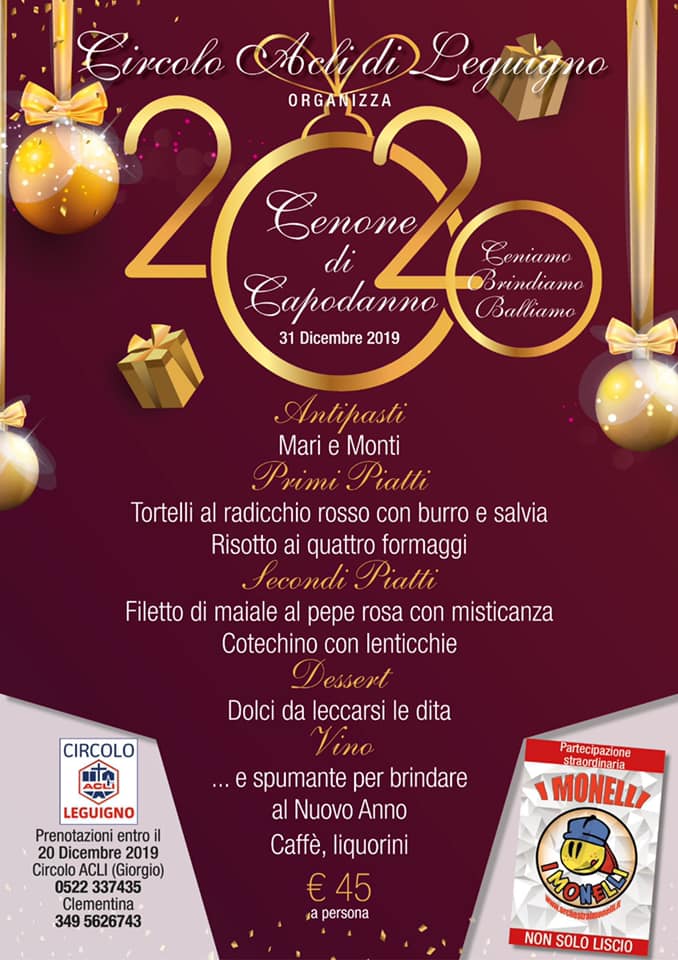 Cenone di Capodanno e ballo