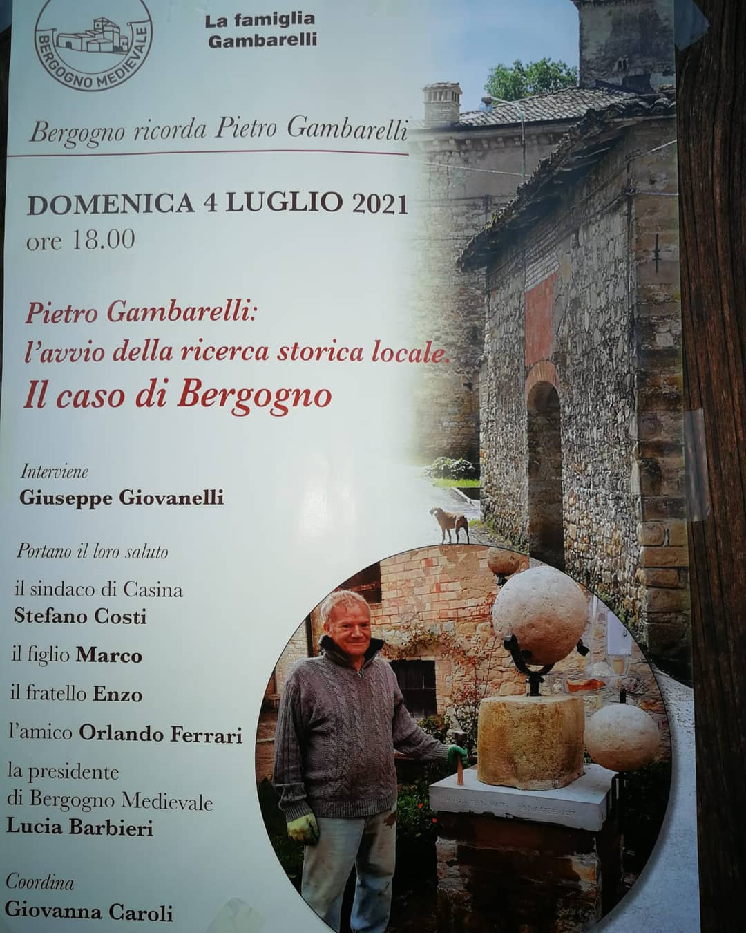 Bergogno ricorda Pietro Gambarelli