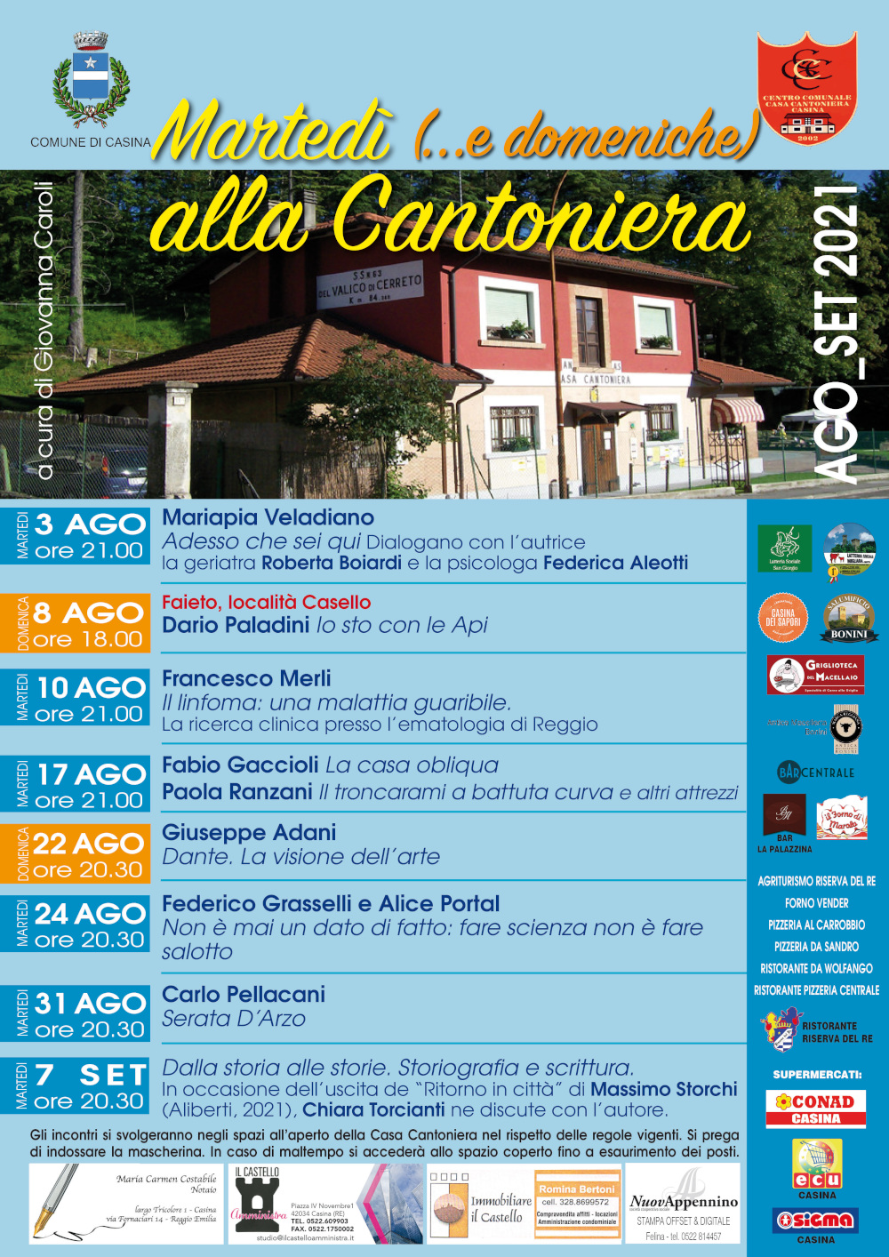 Martedì e domeniche alla Cantoniera