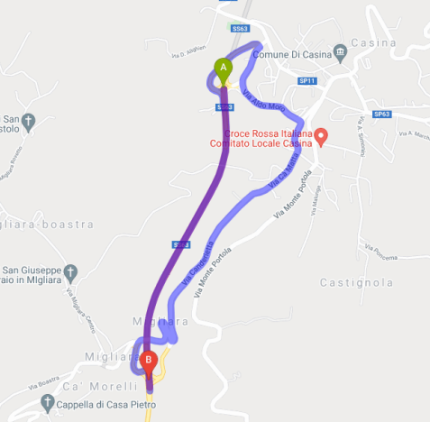 Chiusura al traffico della galleria Casina dal 22 Novembre