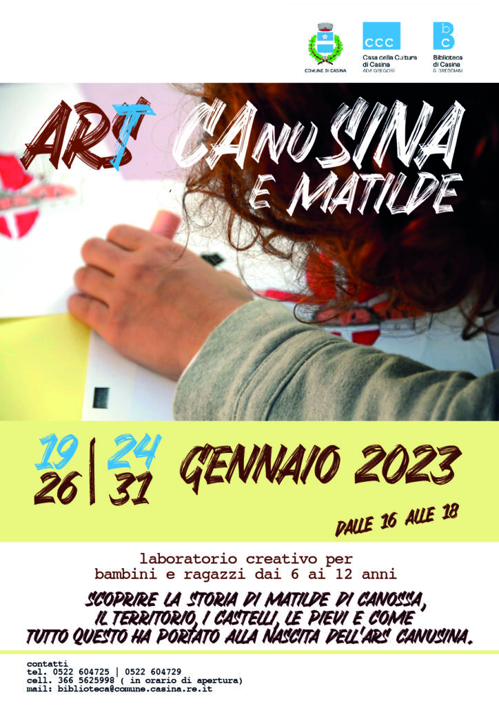 BIBLIOTECA | Nuovo laboratorio per ragazzi Art Canusina e Matilde