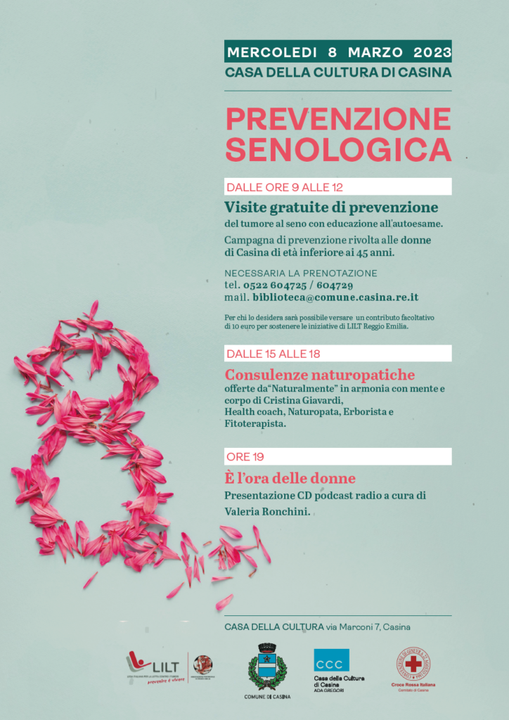 8 marzo 2023 | Benessere e prevenzione femminile alla Casa della Cultura