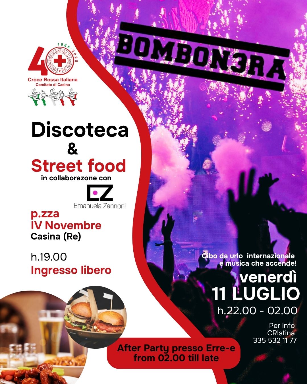11 luglio. Bombonera e street food