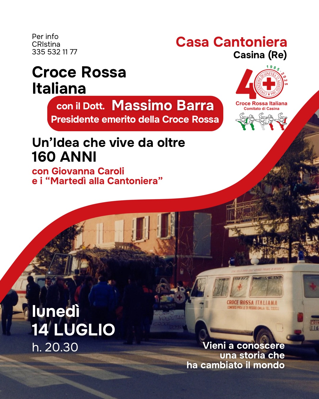 14 luglio. Serata Storia della CRI