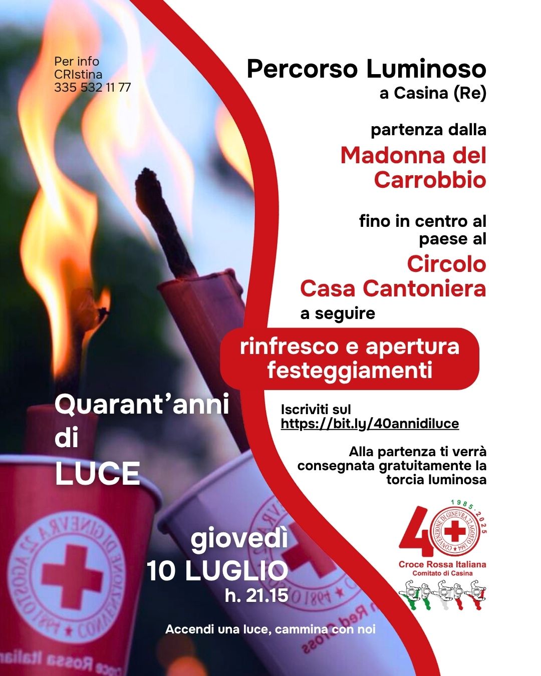 10 luglio. Fiaccolata