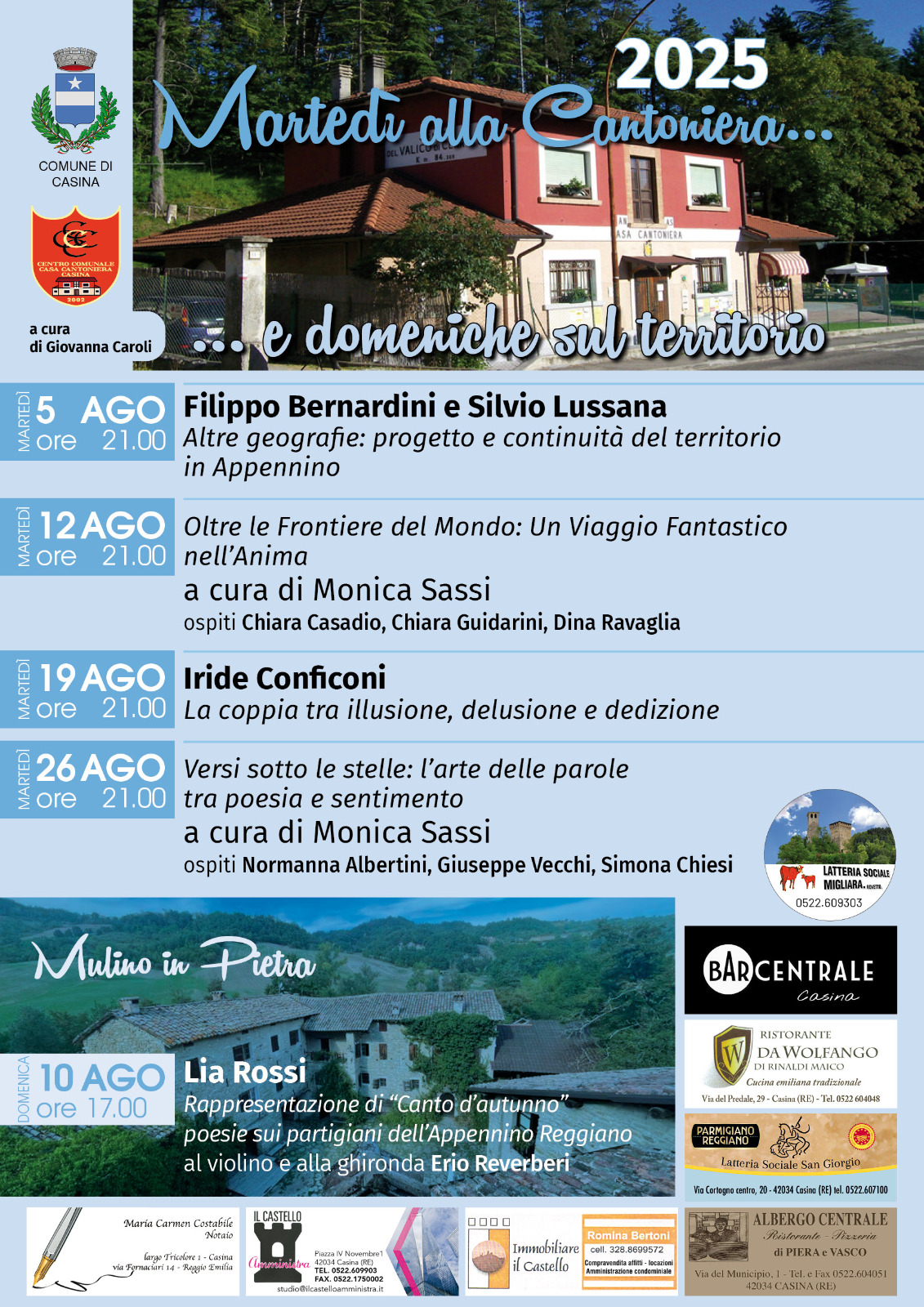 Martedì alla Cantoniera - agosto 2025