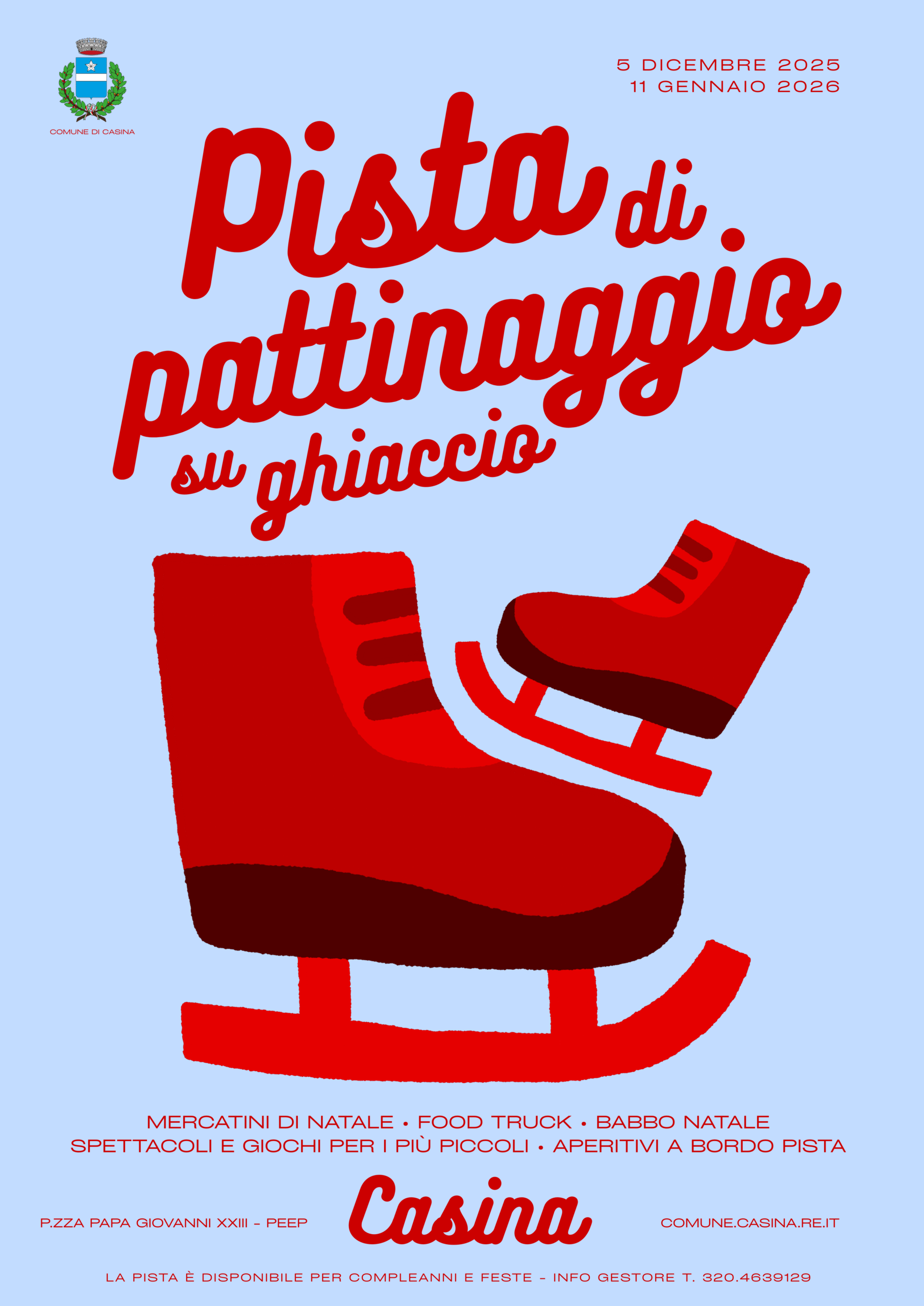 Pista di pattinaggio a Casina 2025