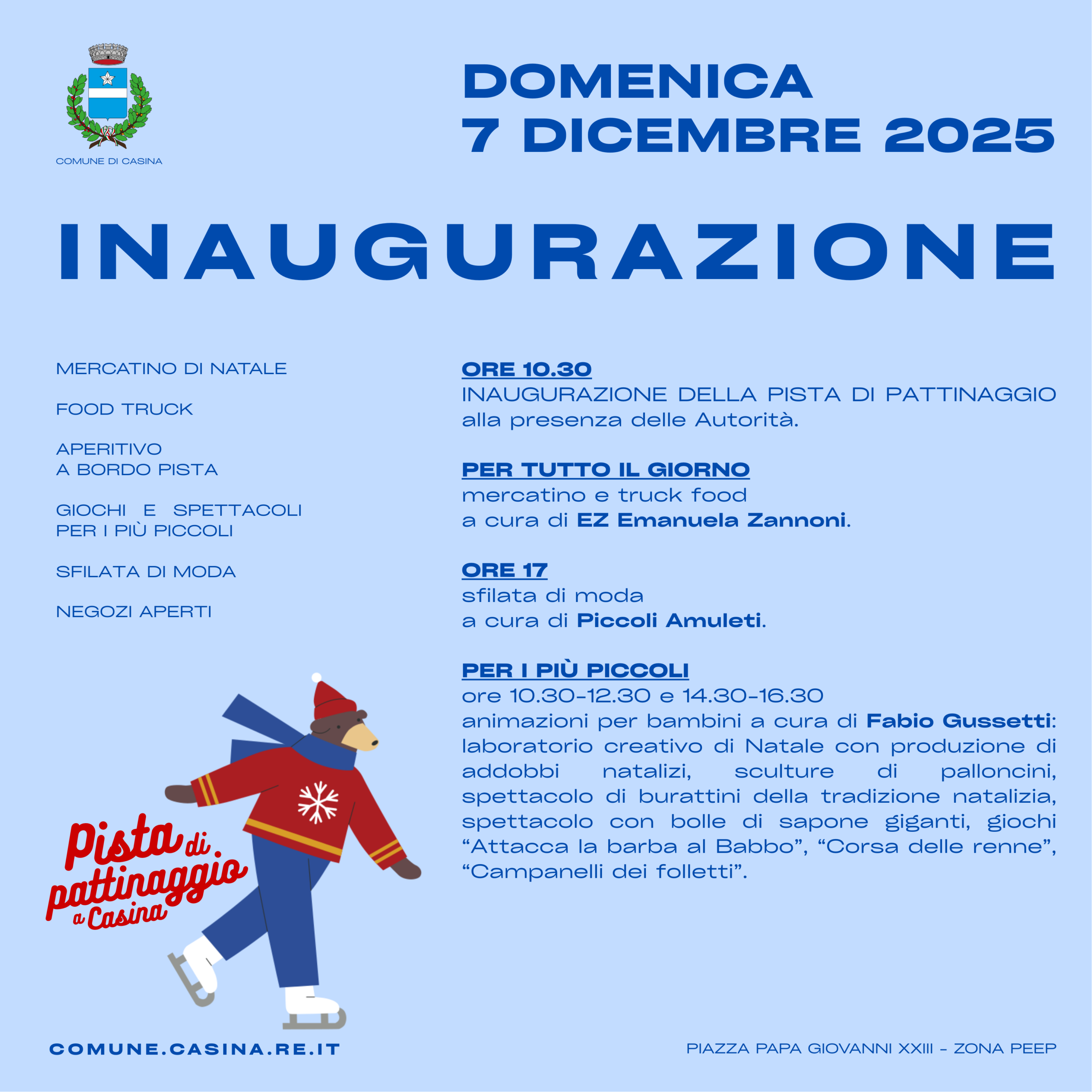 Inaugurazione pista di pattinaggio
